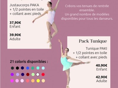 Tenue de danse classique - Justaucorps et chaussons de danse Attitude  Diffusion